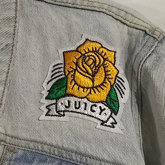 Juicy Couture Patch Denim Jacket NWT - Picture 3 of 8